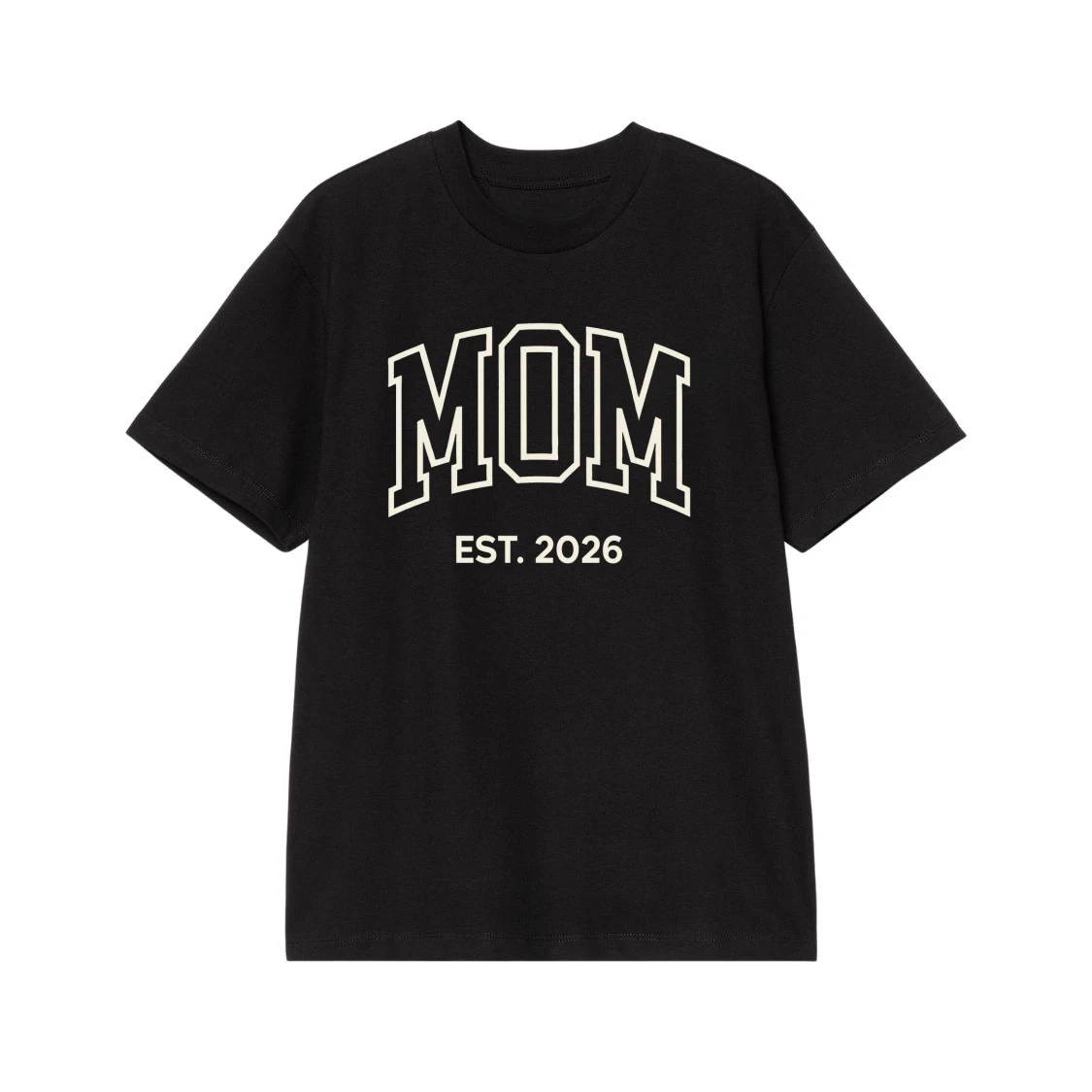 Mom And Dad Est. 2026 Matching Collegiate Style Shirts