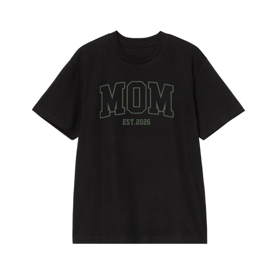 Matching Mom And Dad Est. 2026 Varsity Font T-Shirts