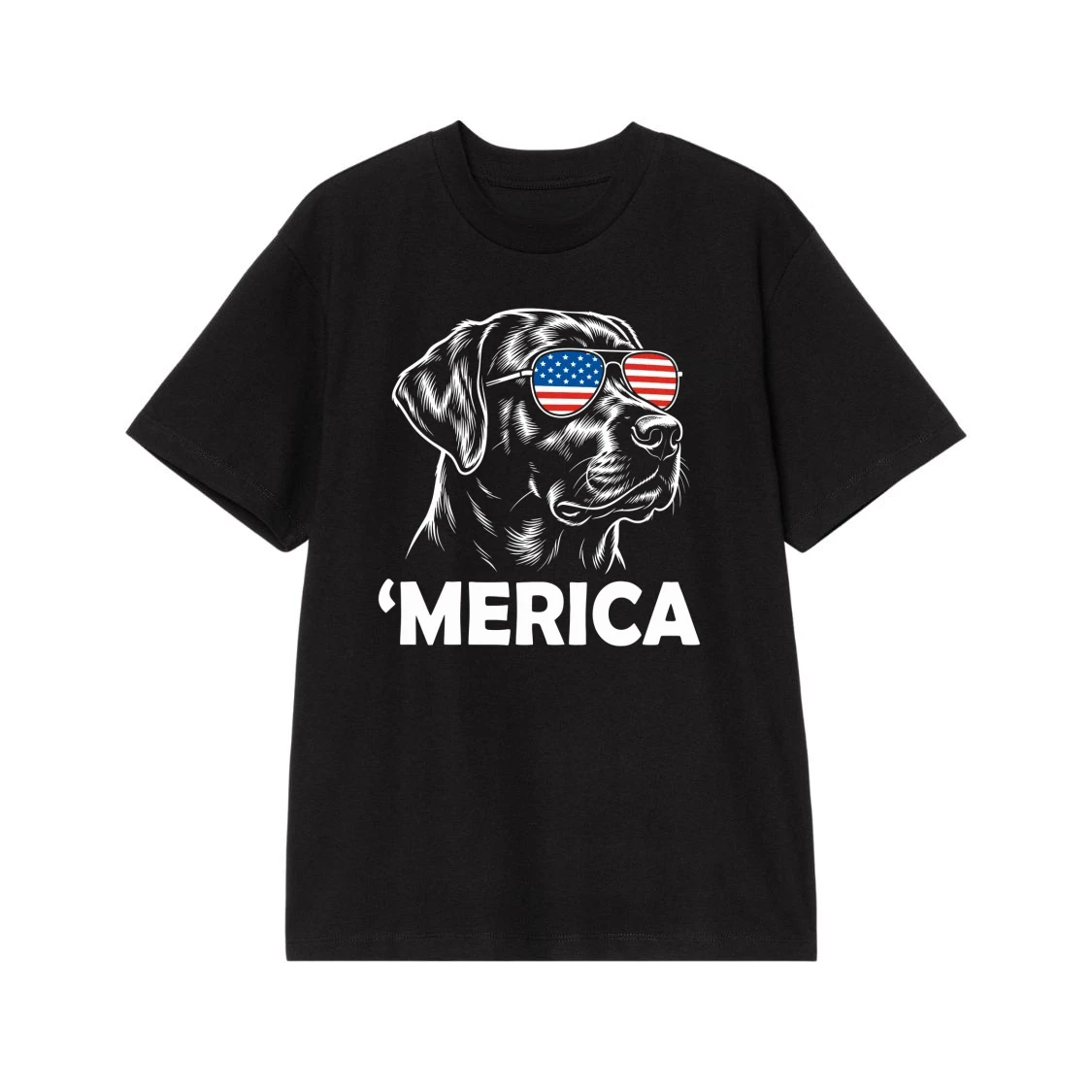 Patriotic Labrador Retriever With American Flag Sunglasses 'Merica Design