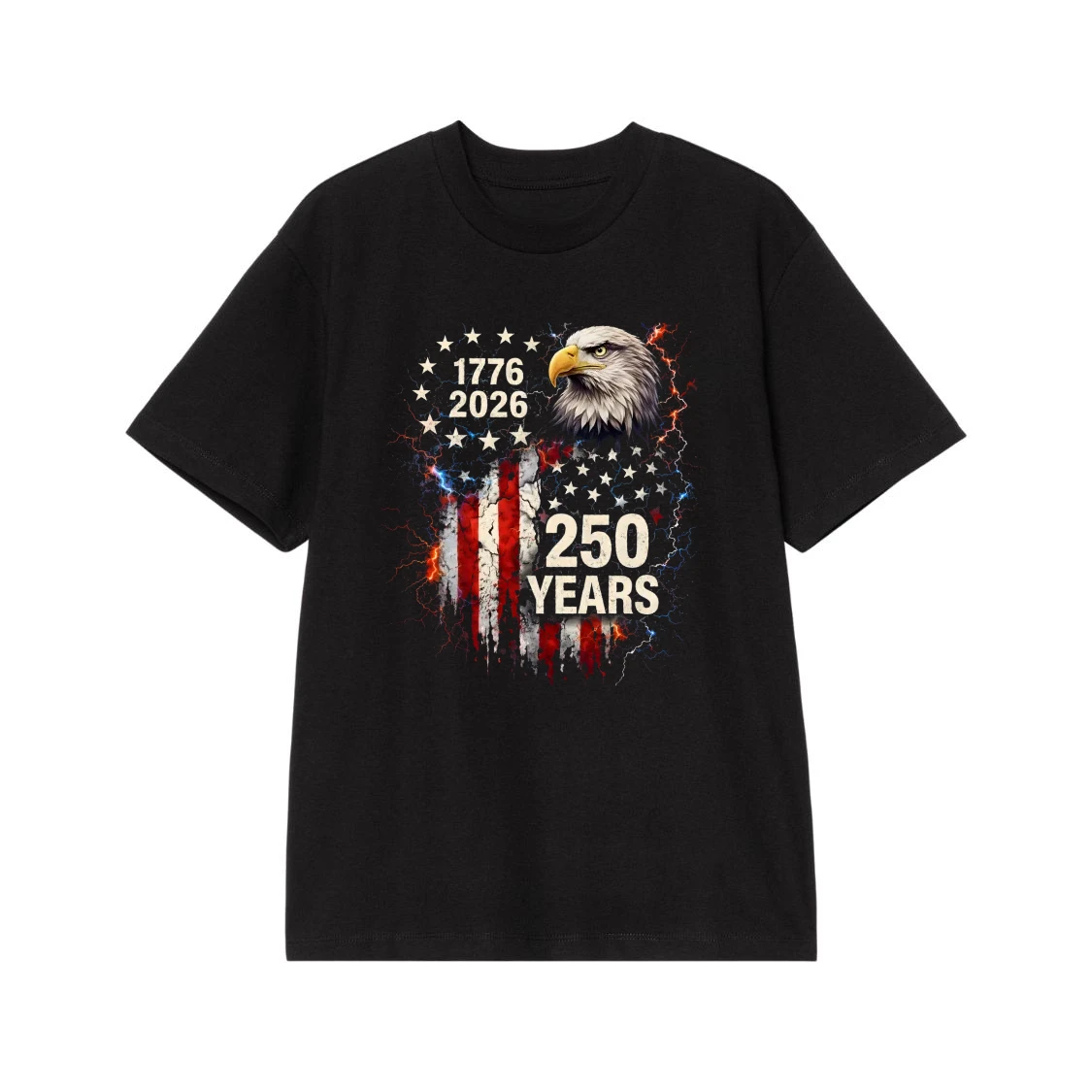 Usa 250 Years Anniversary 1776-2026 Patriotic Eagle And Flag