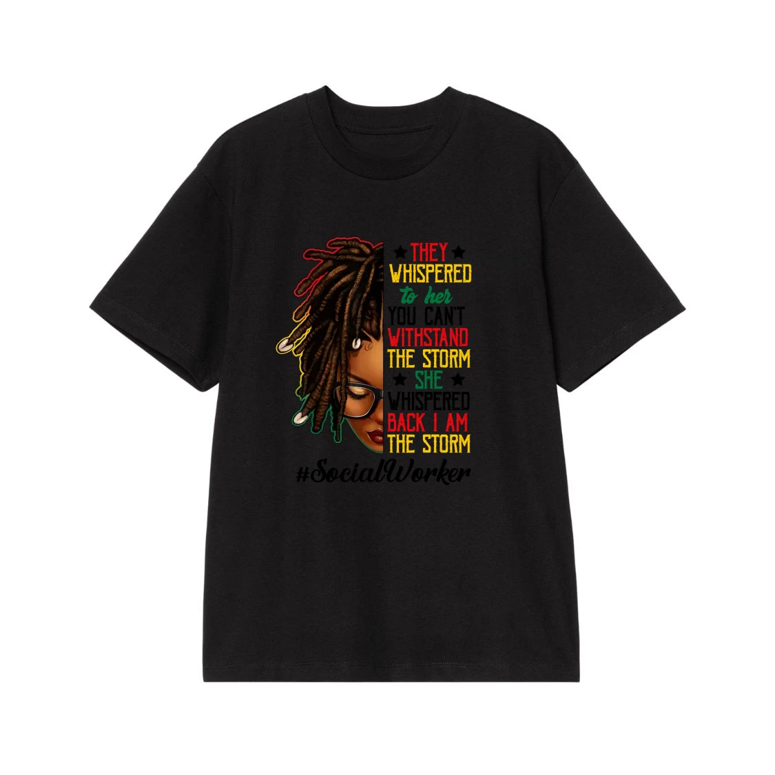 I Am The Storm Social Worker Black Woman Empowerment T-Shirt