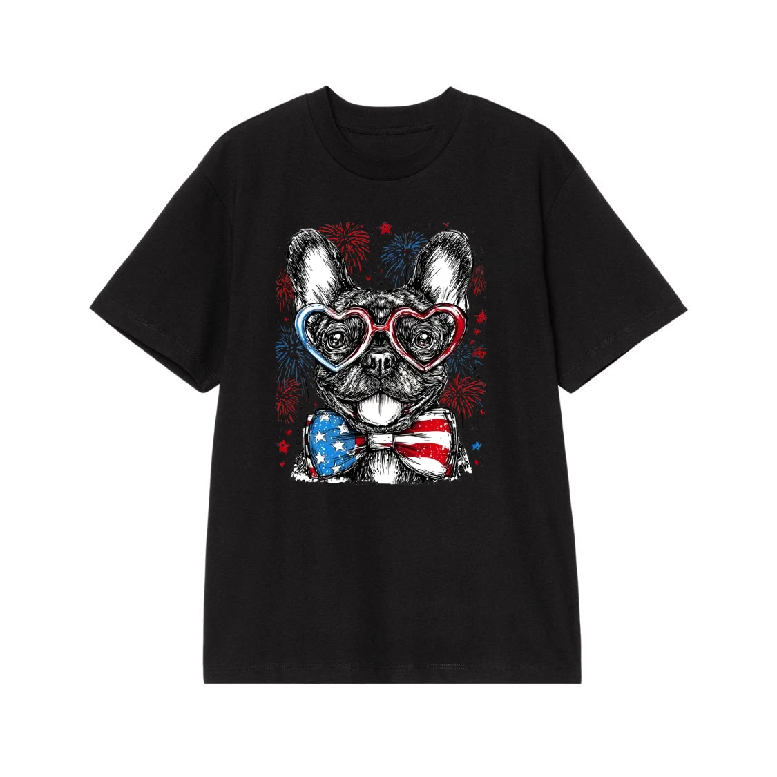 Patriotic Dog With American Flag Sunglasses And Bow Tie 4th Of July