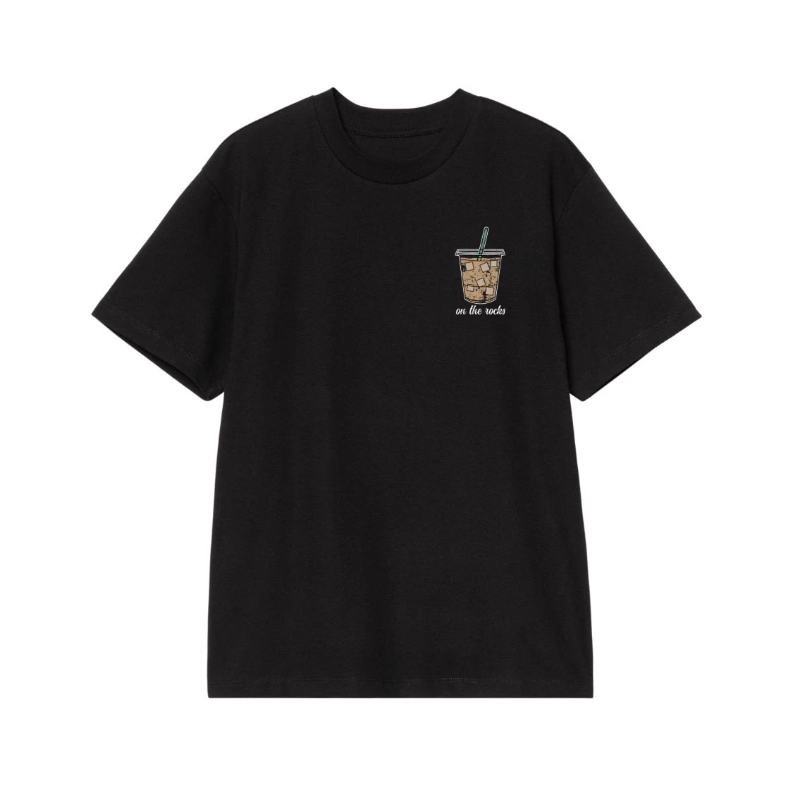 Iced Coffee On The Rocks Funny Pun T-Shirt