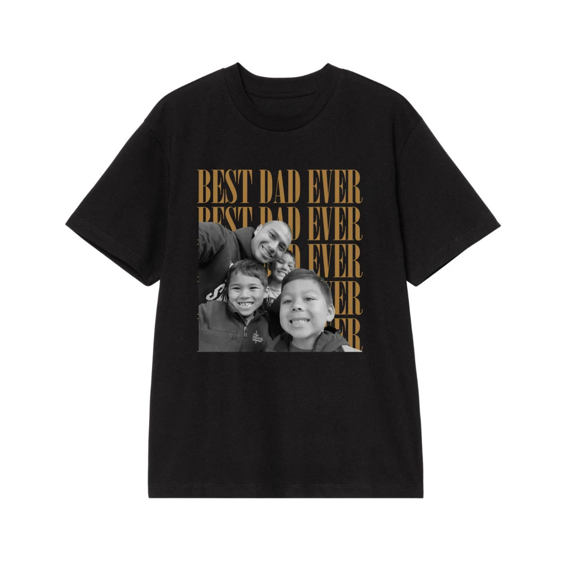 Custom Photo Best Dad Ever Vintage Style T-Shirt