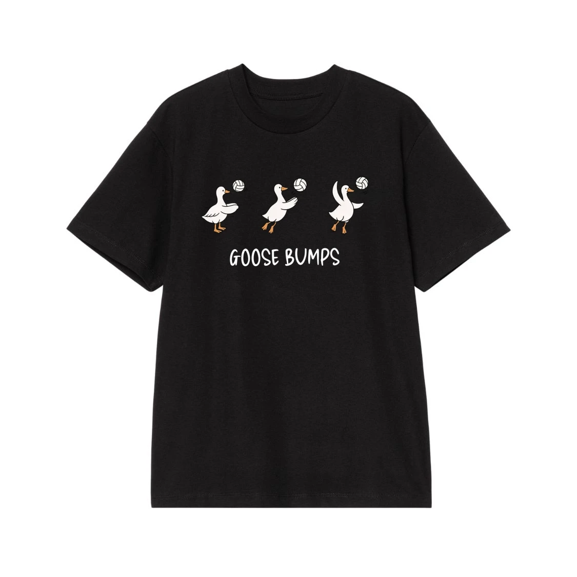Goose Bumps Funny Geese Playing Volleyball T-Shirt