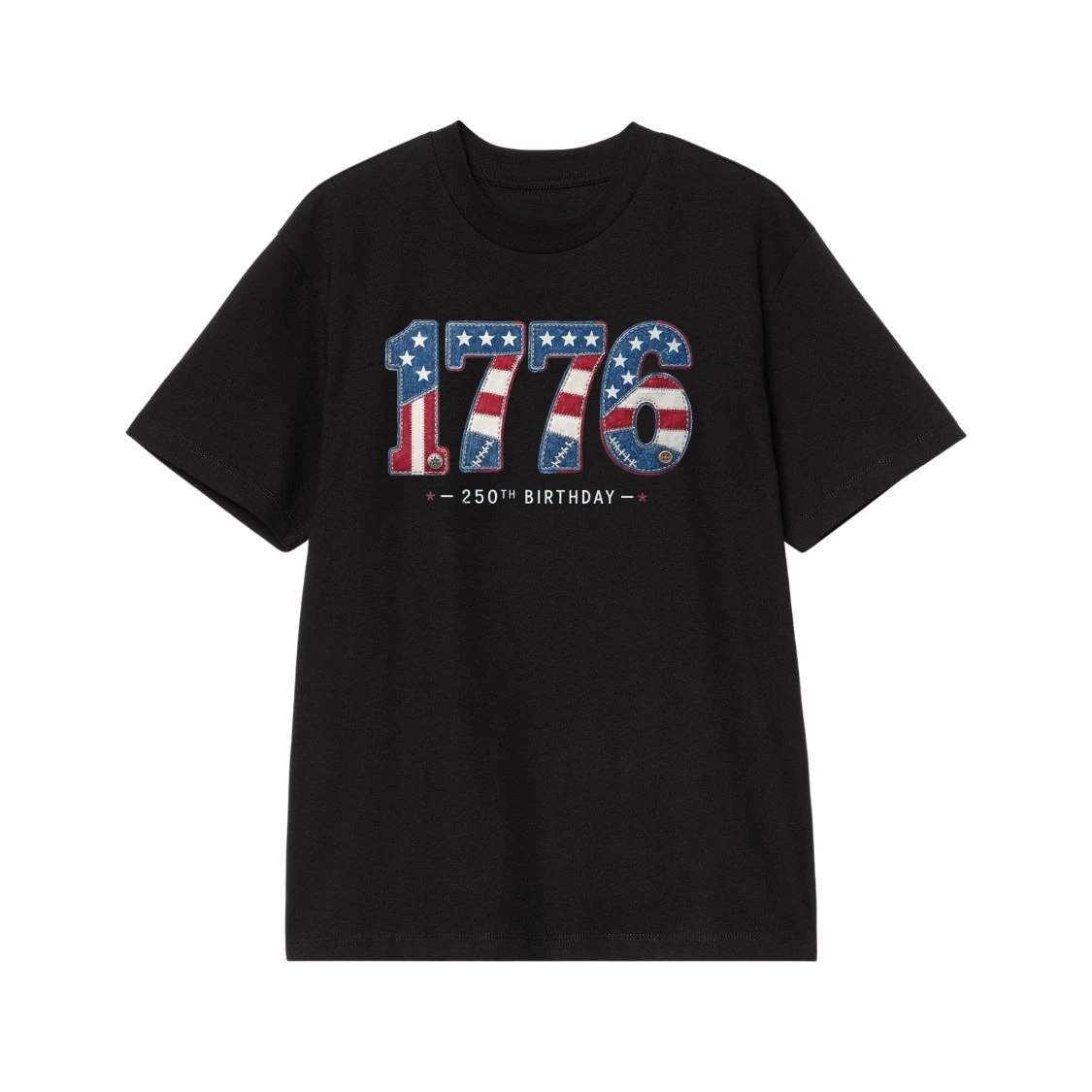 1776 250th Birthday Patriotic American Flag Shirt