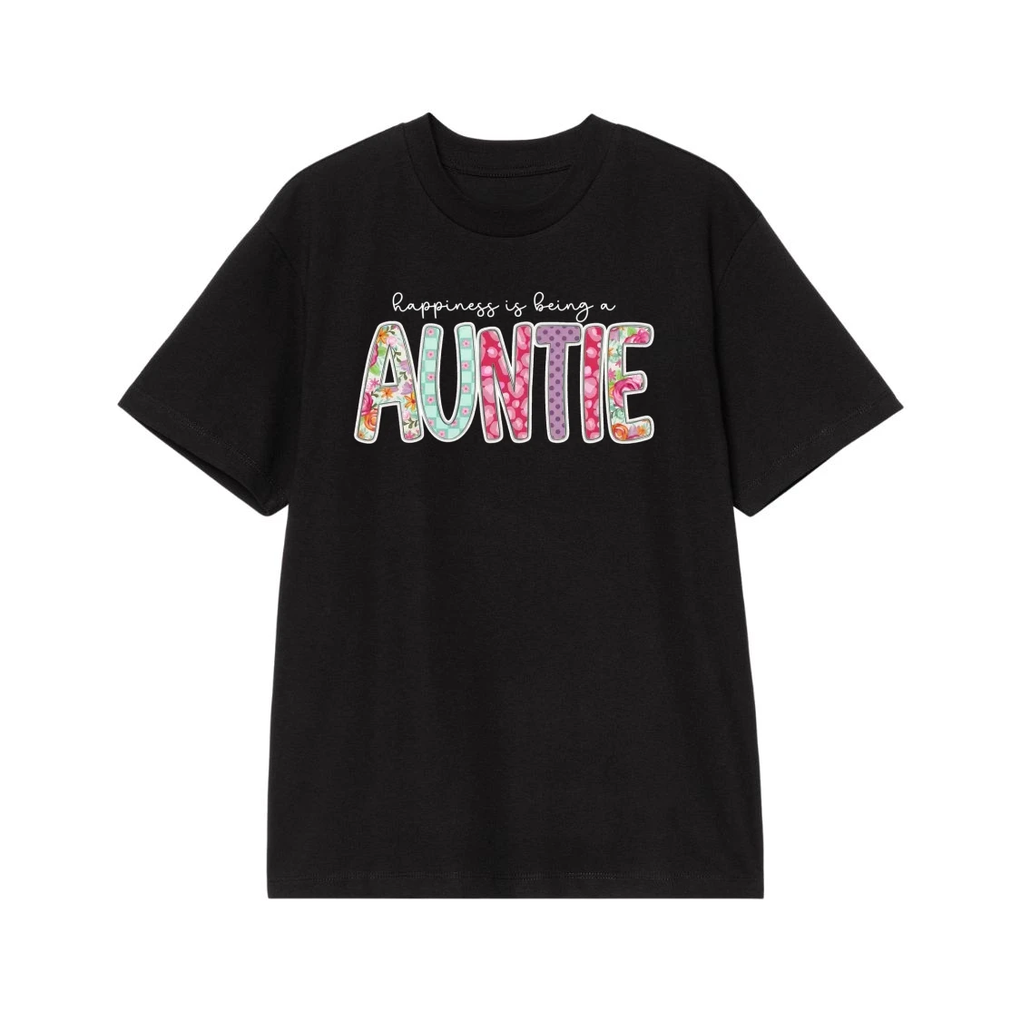 Happiness Is Being A Gigi Floral Pattern Letters Shirt