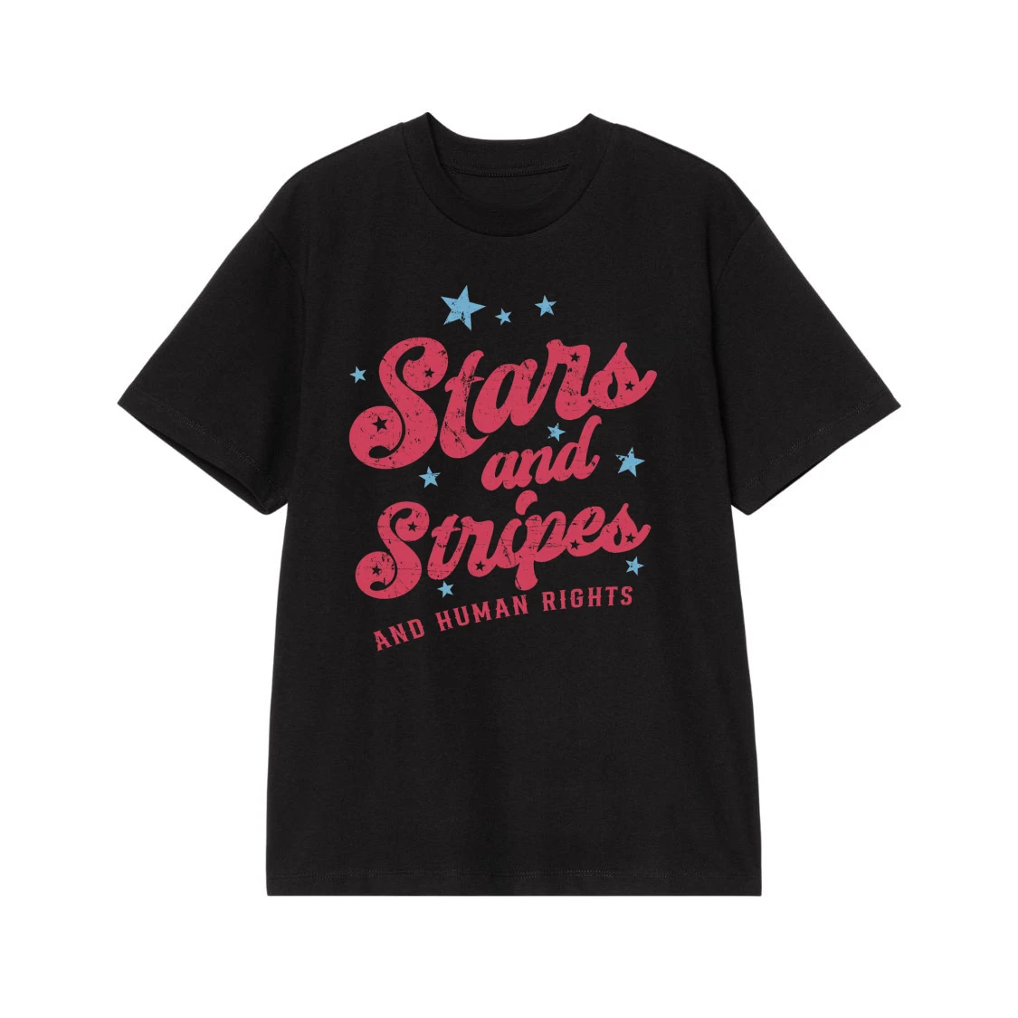 Stars And Stripes And Human Rights Retro T-Shirt