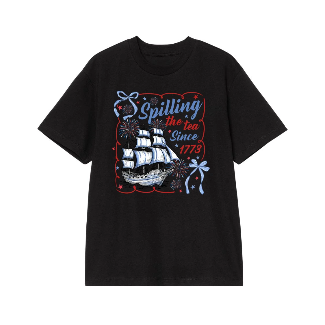 Spilling The Tea Since 1773 Boston Tea Party Patriotic T-Shirt