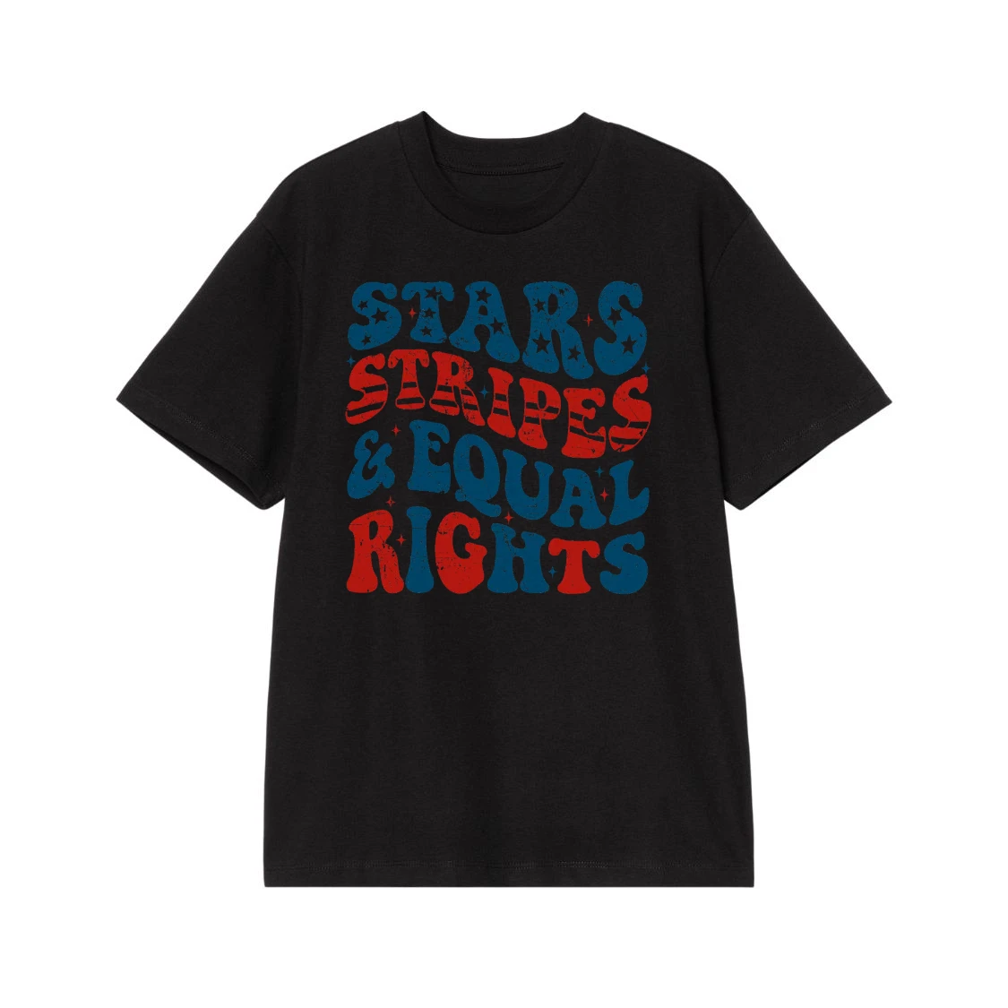 Stars Stripes & Equal Rights Retro Patriotic T-Shirt