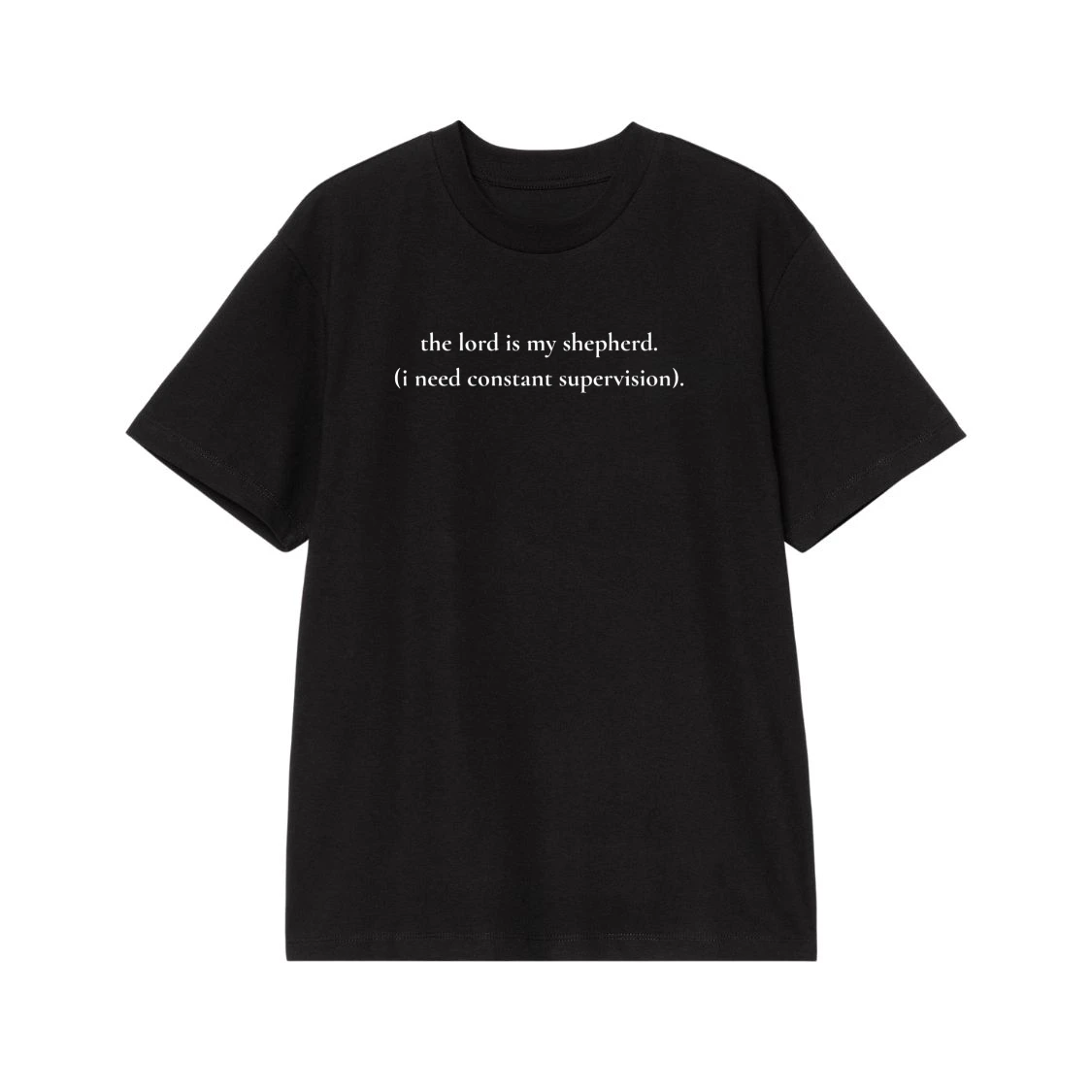 The Lord Is My Shepherd I Need Constant Supervision Funny Christian T-Shirt
