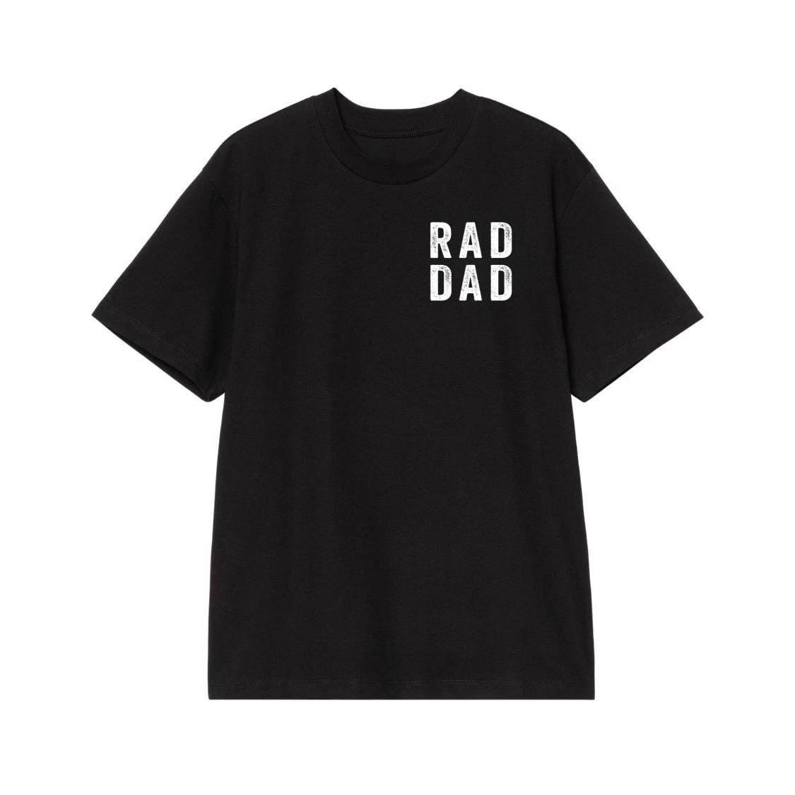 Rad Dad Stacked Text Pocket Print T-Shirt
