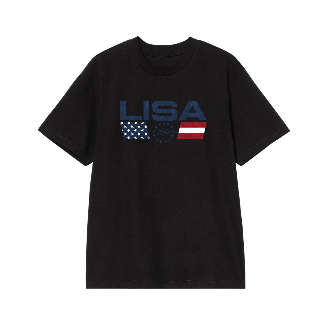 Usa 250th Anniversary Patriotic T-Shirt With Betsy Ross Flag