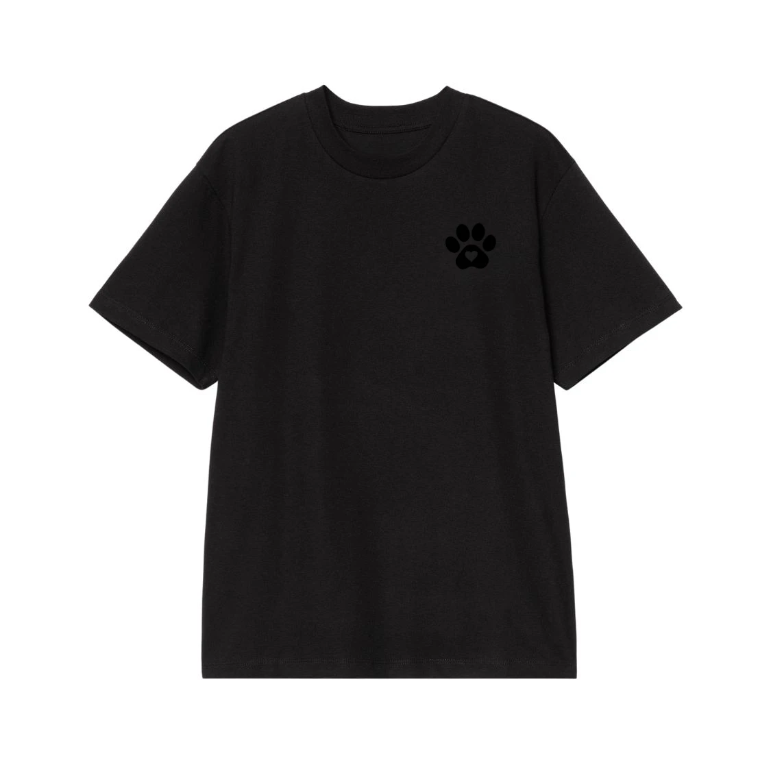 Minimalist Paw Print With Heart Pocket Design