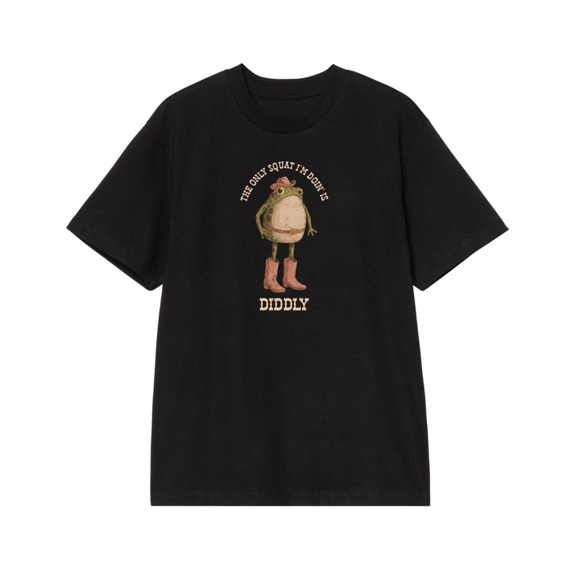 Funny Cowboy Frog 'The Only Squat I'M Doin Is Diddly' T-Shirt