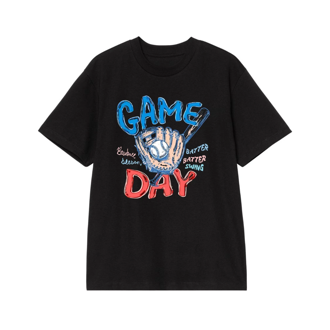 Game Day Baseball Season Batter Swing T-Shirt