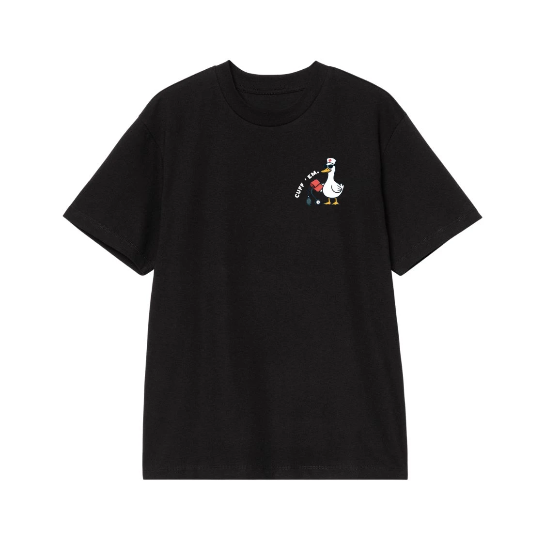 Cuff 'Em Nurse Duck Funny Medical T-Shirt