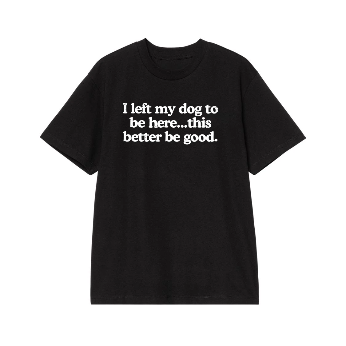 I Left My Dog To Be Here...This Better Be Good Funny Quote T-Shirt