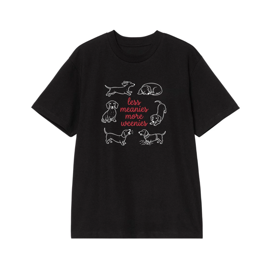 Less Meanies More Weenies Dachshund Dog T-Shirt