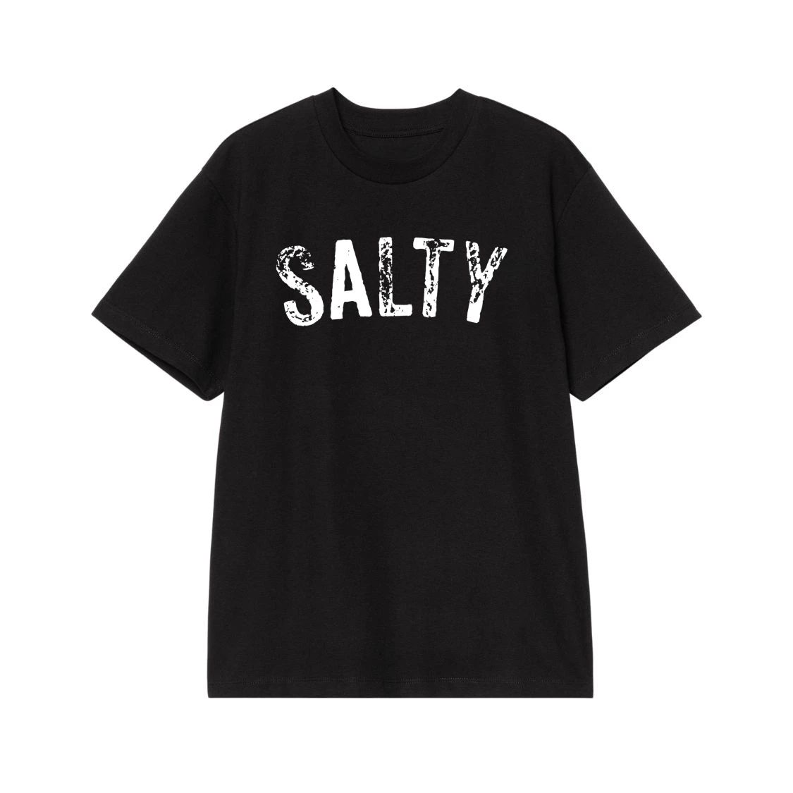 Salty Distressed Text T-Shirt