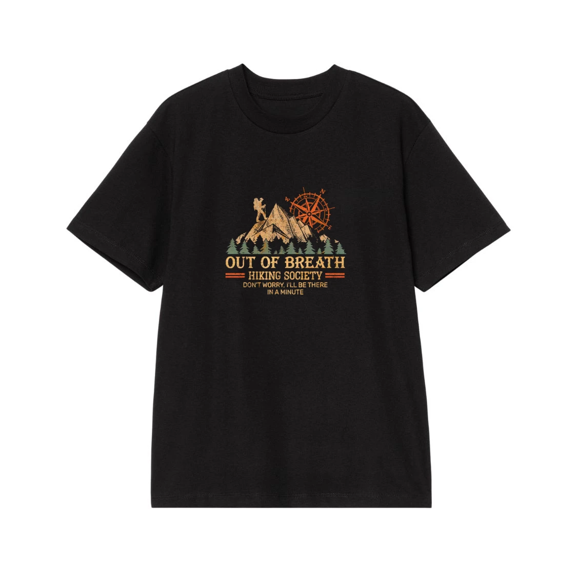Out Of Breath Hiking Society Funny Mountain Hiker Quote