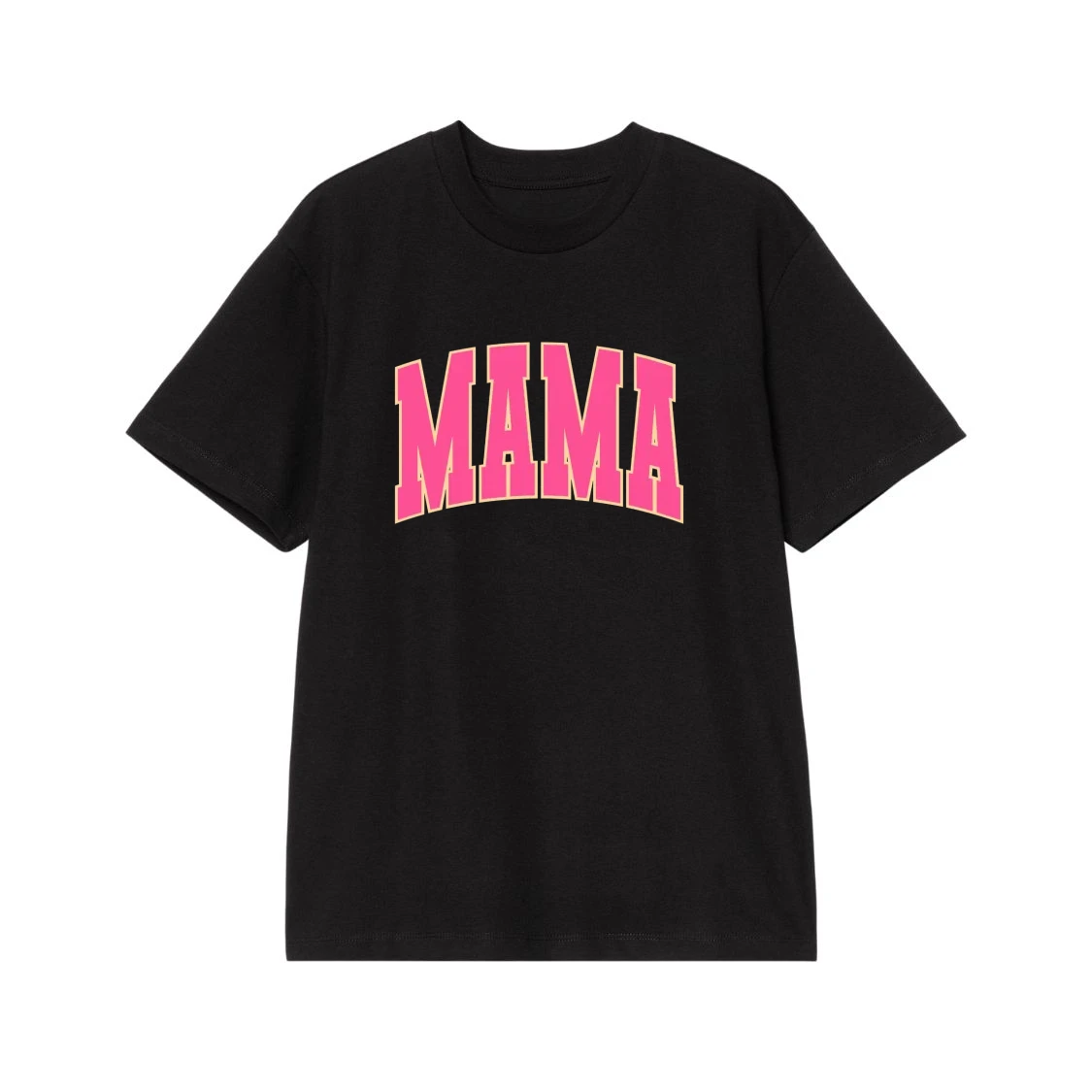 Mama Camouflage All-Over Print T-Shirt With Pink Lettering