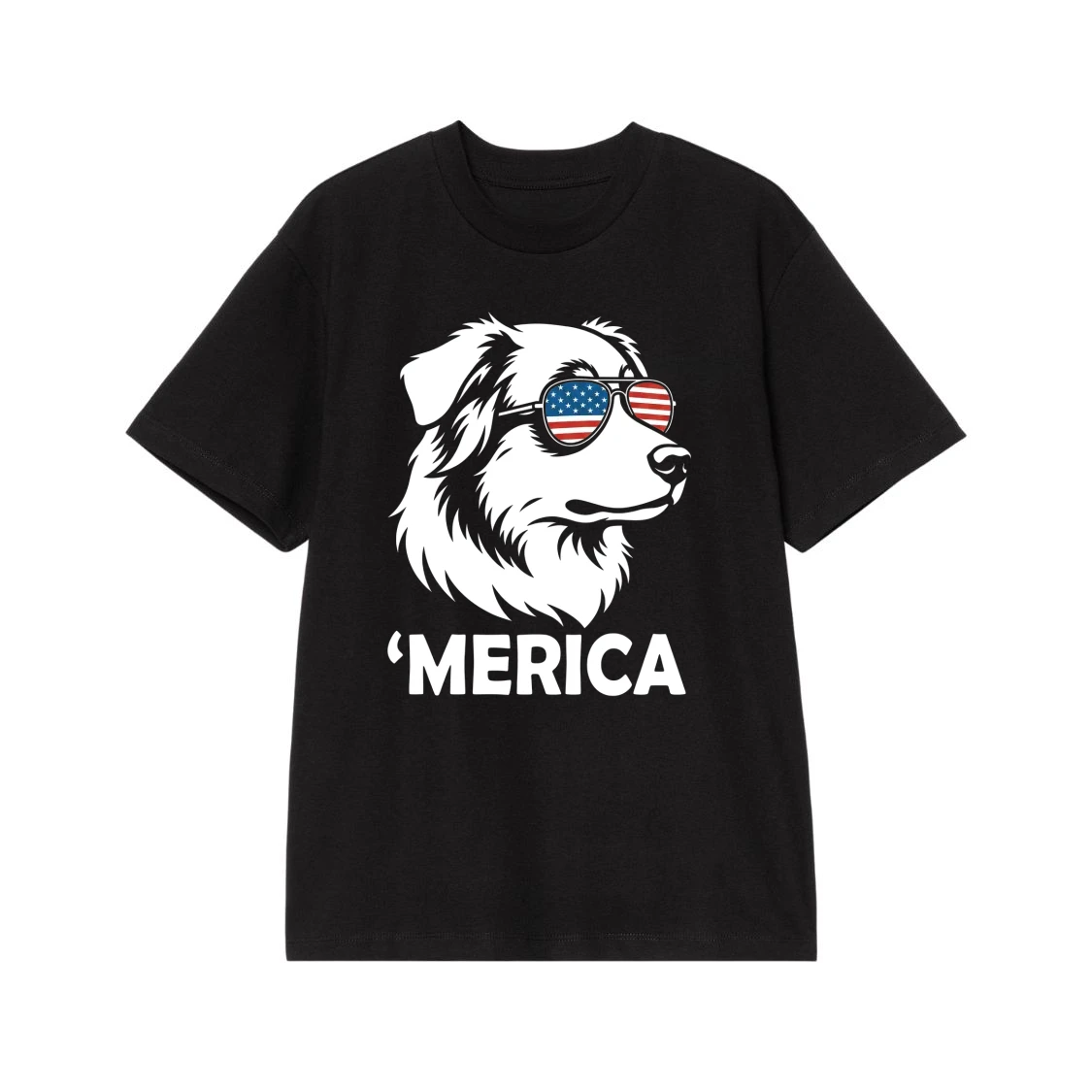 'Merica Dog With American Flag Sunglasses
