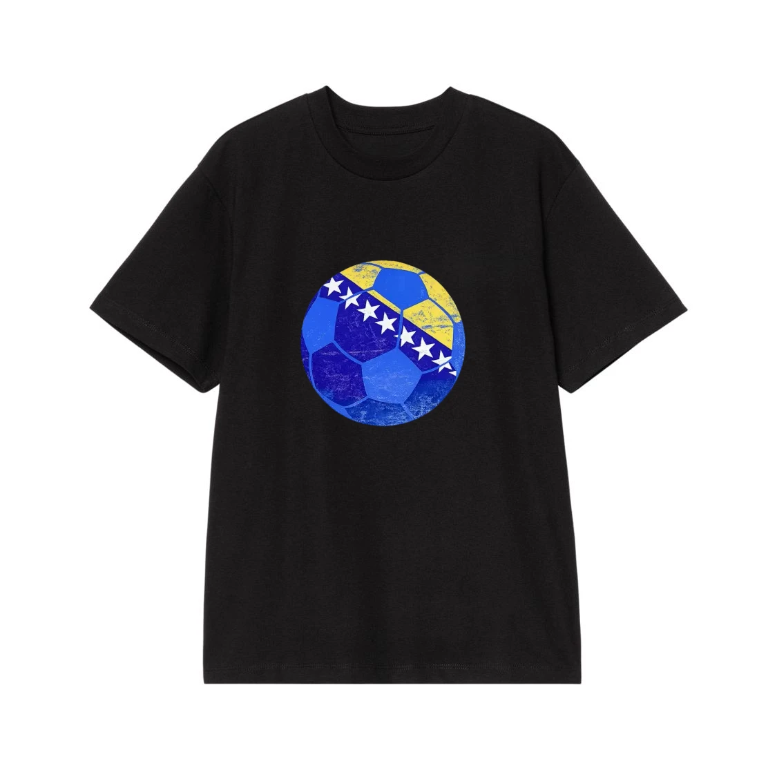 Bosnia And Herzegovina Flag Soccer Ball Graphic T-Shirt
