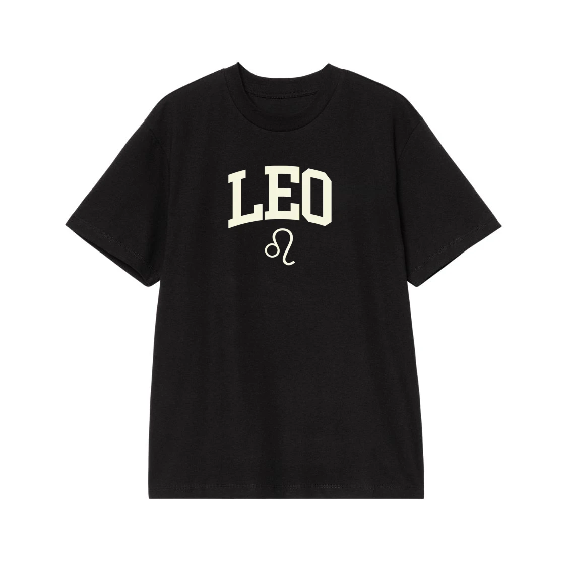 Zodiac Sign Collegiate Style Font T-Shirt With Symbol