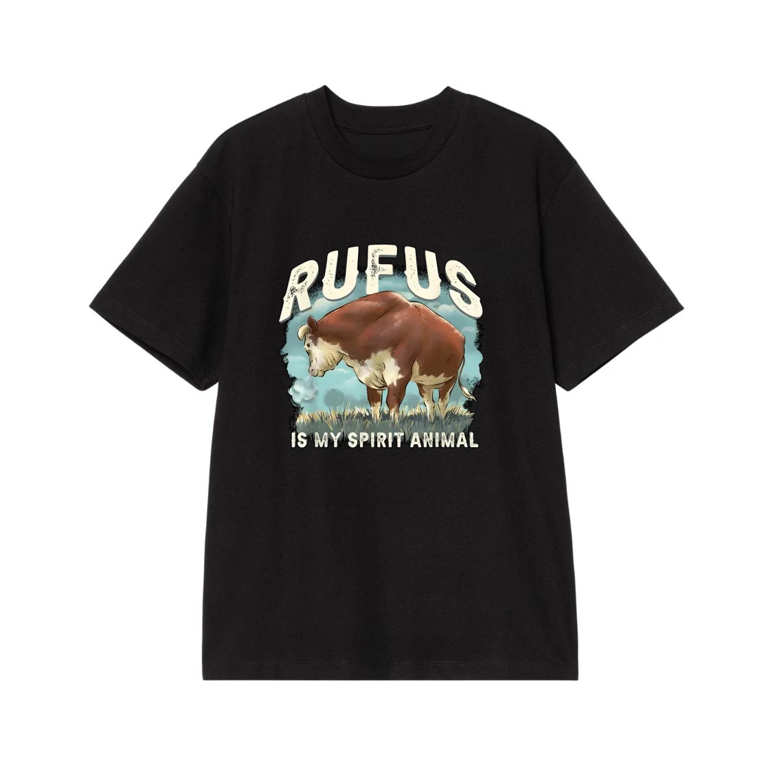 Rufus The Bull Is My Spirit Animal Funny Farm T-Shirt