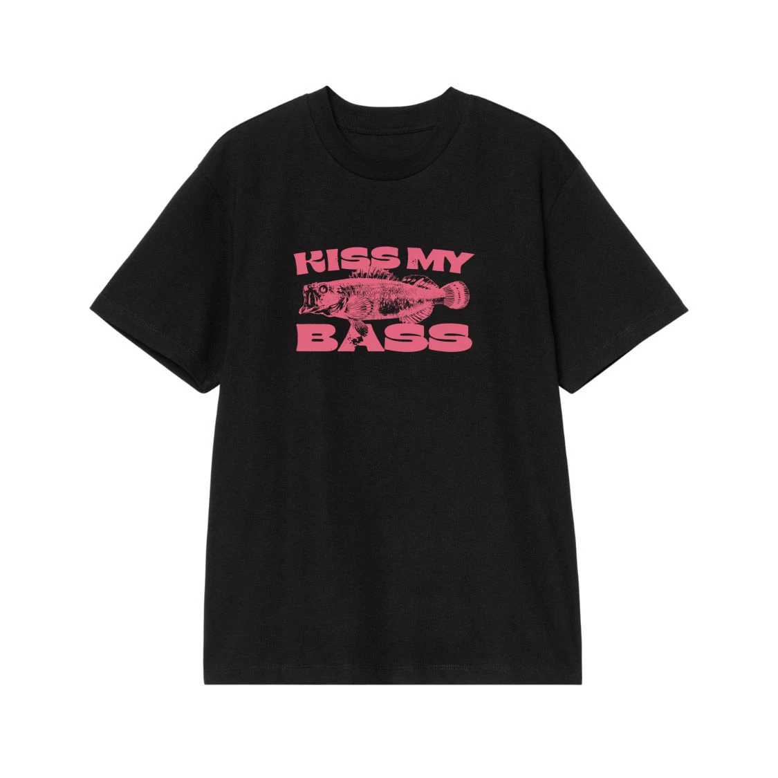Kiss My Bass Funny Fishing Pun T-Shirt