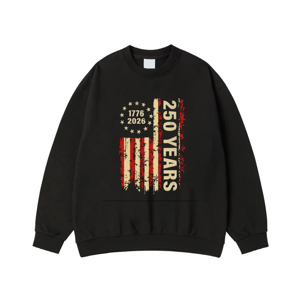 250 Years 1776-2026 Distressed American Flag Patriotic Design