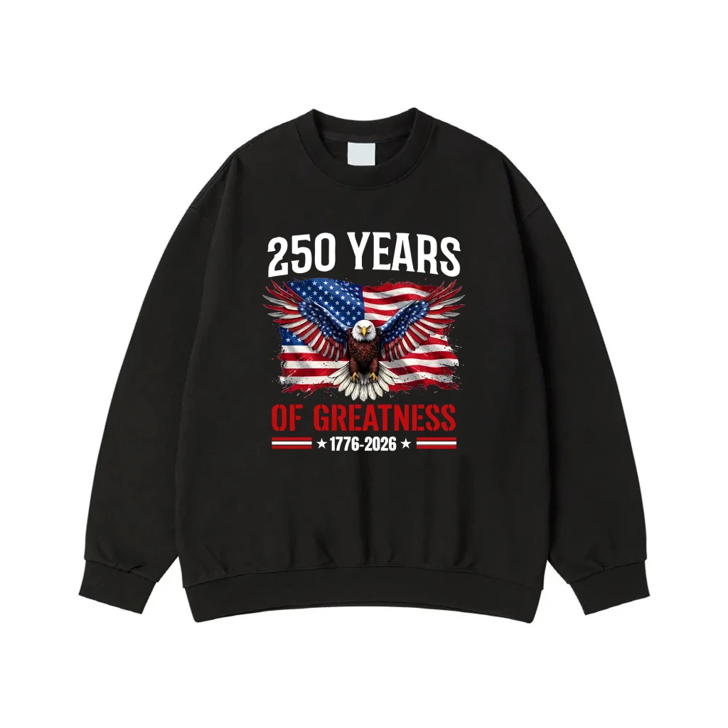250 Years Of Greatness 1776-2026 Patriotic American Flag Eagle T-Shirt