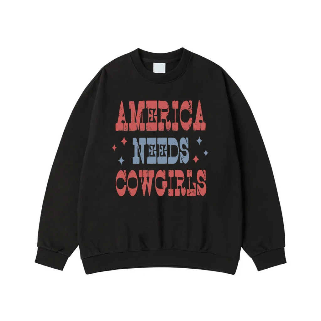 America Needs Cowgirls Retro Patriotic Western T-Shirt
