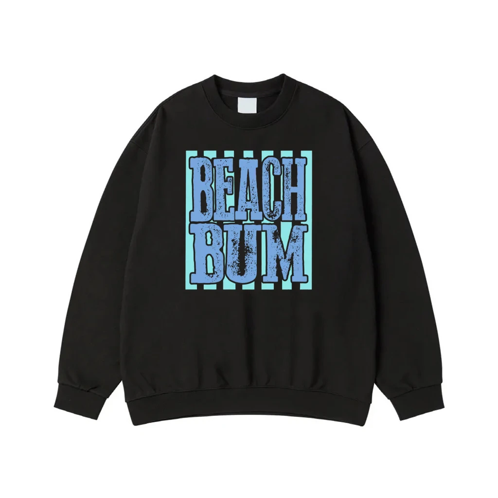 Beach Bum Distressed Text Summer T-Shirt