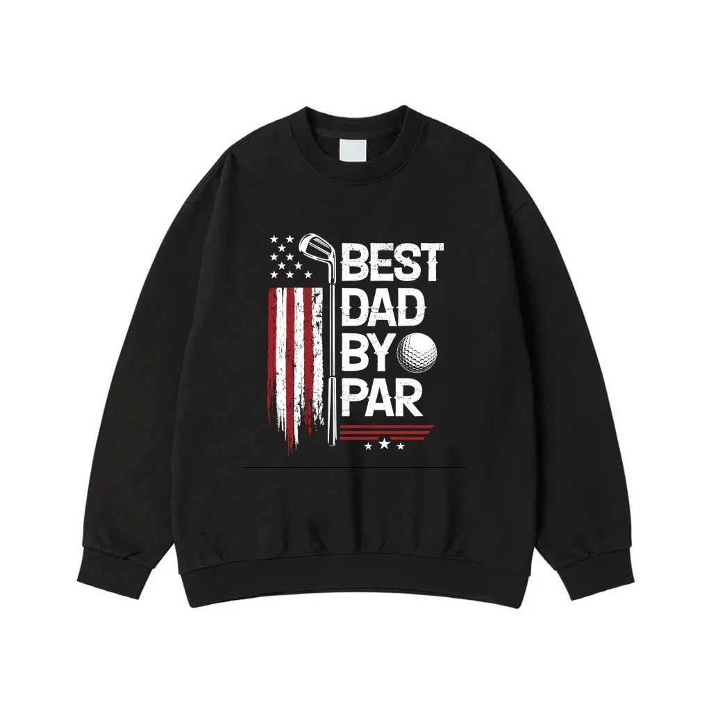 Best Dad By Par American Flag Golfing T-Shirt