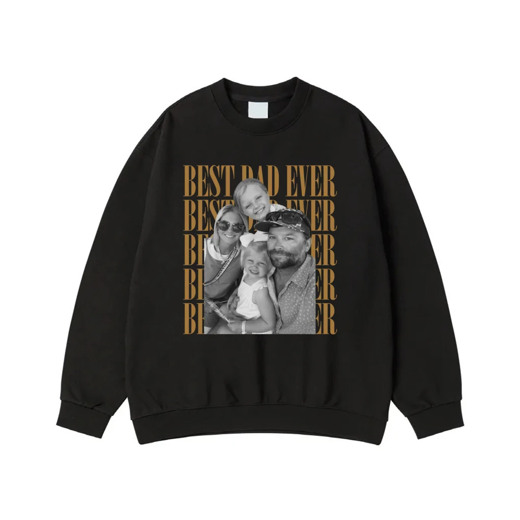 Best Dad Ever Custom Photo T-Shirt