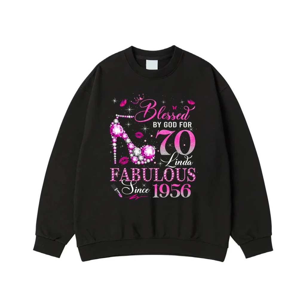 Blessed By God For 70 Fabulous Since 1956 Birthday T-Shirt