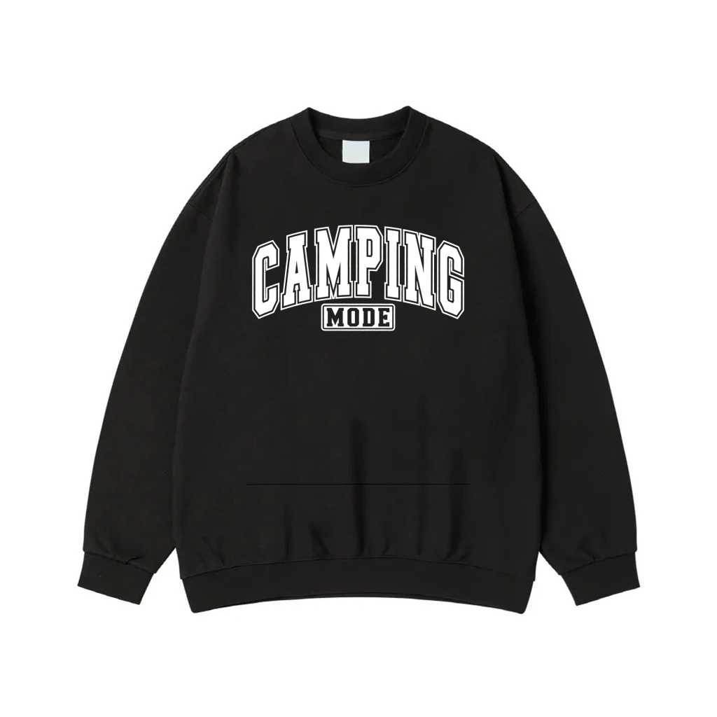 Camping Mode Athletic Varsity Font T-Shirt