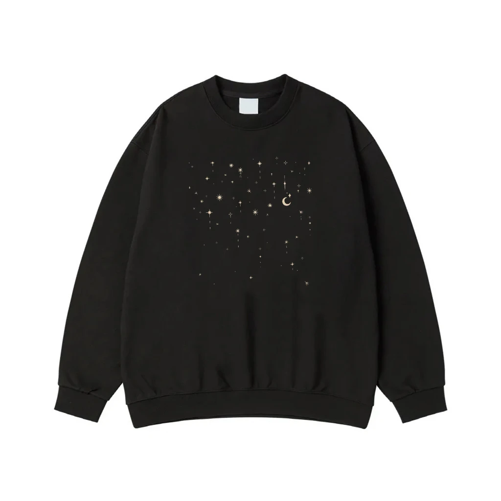 Celestial Starry Night Sky With Crescent Moon T-Shirt