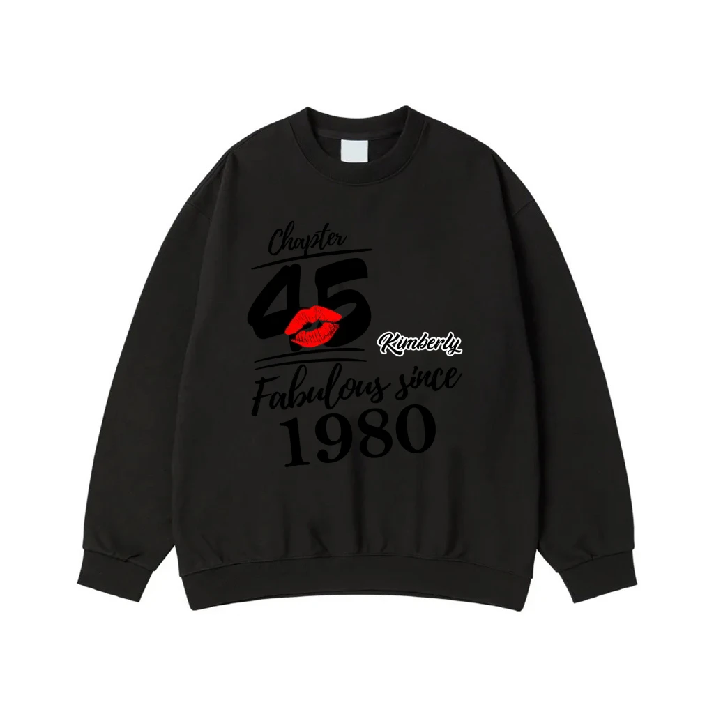 Chapter 45 Fabulous Since 1980 Custom Photo Birthday T-Shirt