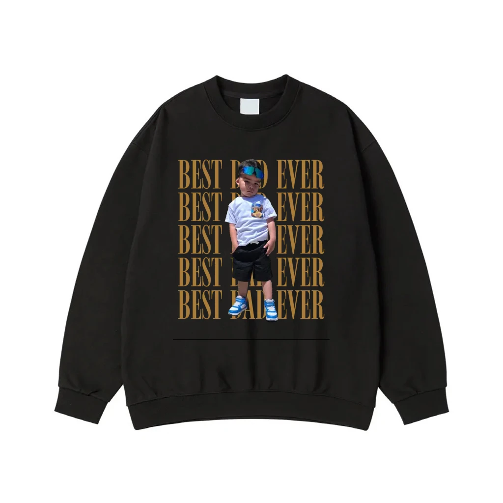 Custom Photo 'Best Dad Ever' Vintage Style T-Shirt