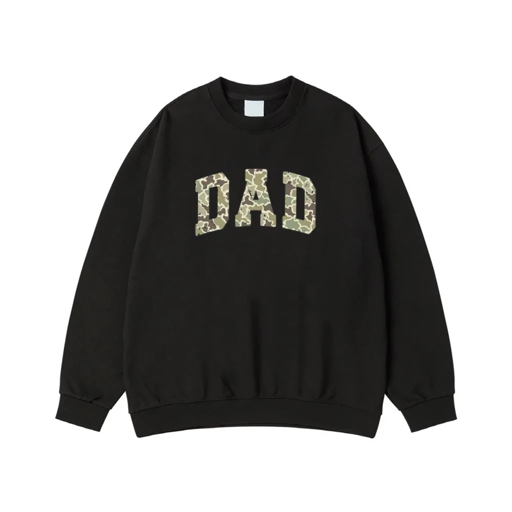 Dad Camouflage Pattern Block Letters T-Shirt