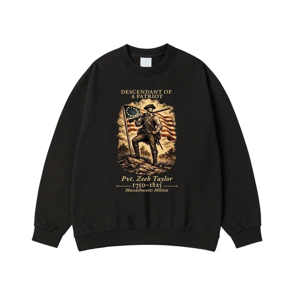 Descendant Of A Patriot Pvt. Zeeb Taylor Massachusetts Militia T-Shirt