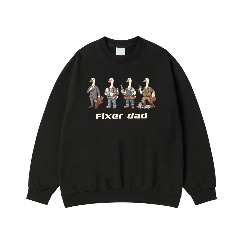 Fixer Dad Funny Geese Cartoon T-Shirt For Father'S Day