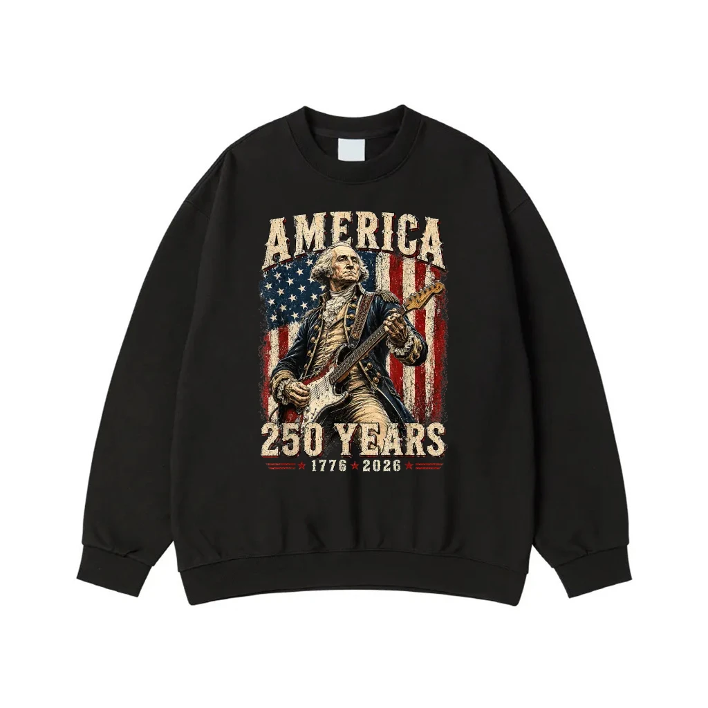 George Washington Playing Electric Guitar America 250 Years 1776-2026 T-Shirt