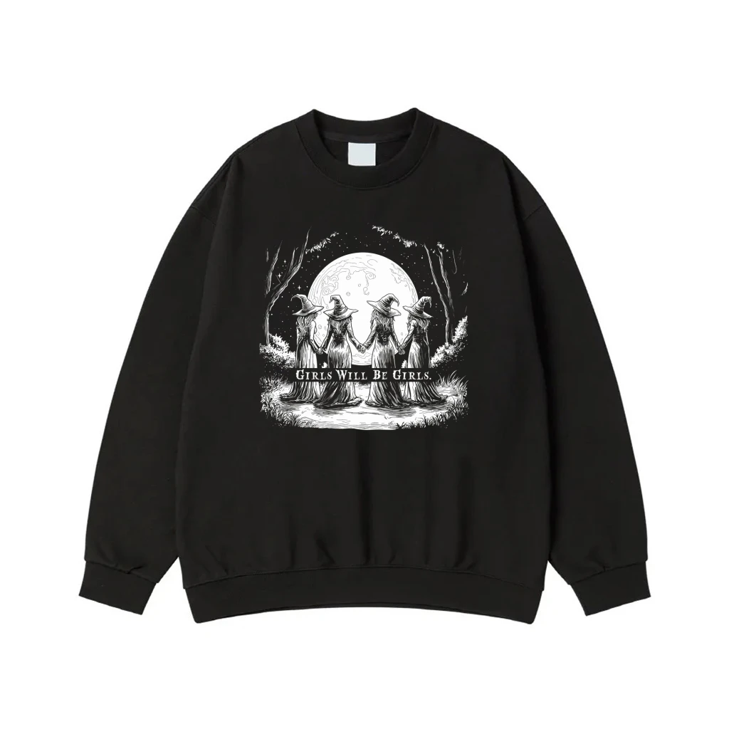 Girls Will Be Girls Witch Coven Under The Full Moon T-Shirt