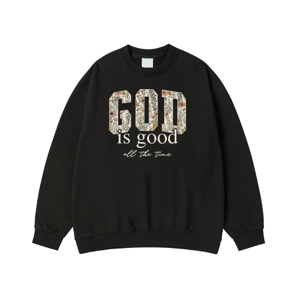 God Is Good All The Time Floral Christian Faith T-Shirt