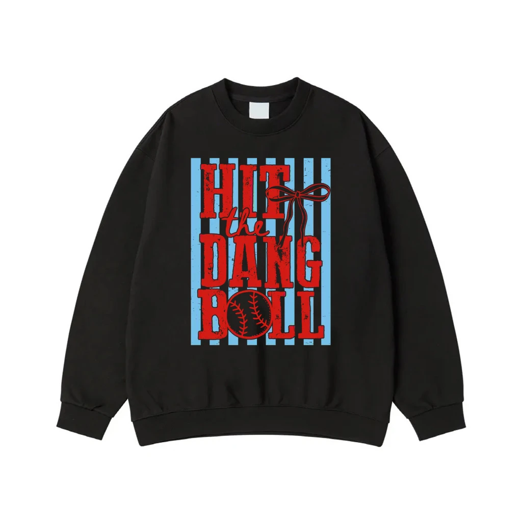 Hit The Dang Ball Funny Baseball Graphic T-Shirt