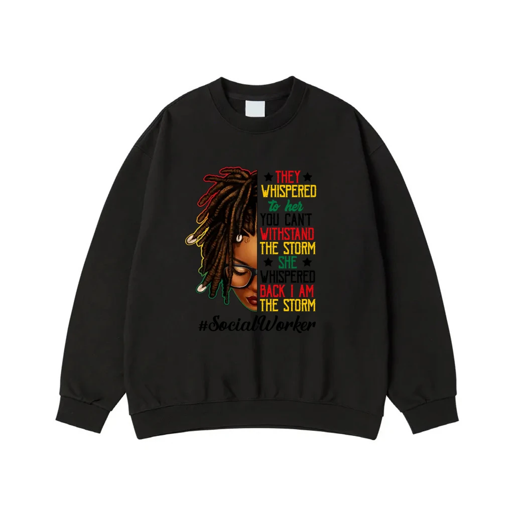 I Am The Storm Social Worker Black Woman Empowerment T-Shirt